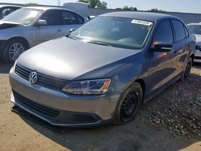 3VW2K7AJ1CM310353 - 2012 VOLKSWAGEN JETTA BASE CHARCOAL photo 2