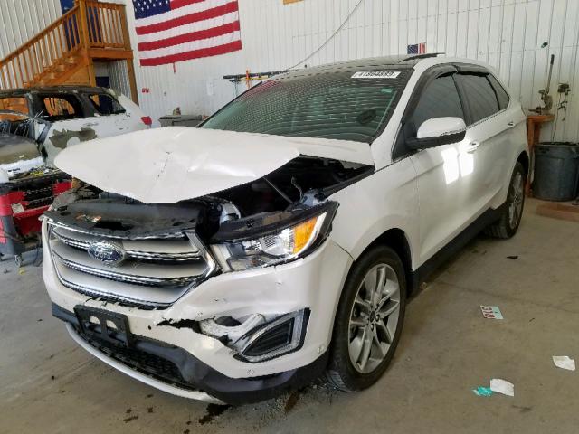 2FMPK4K86FBB54833 - 2015 FORD EDGE TITAN WHITE photo 2