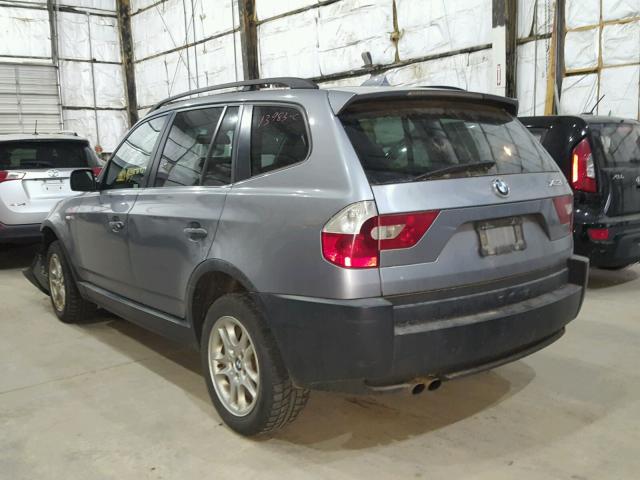 WBXPA73475WC48551 - 2005 BMW X3 2.5I GRAY photo 3