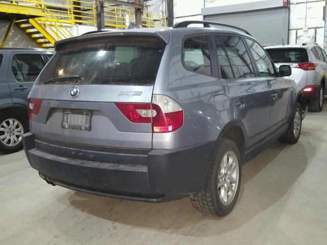 WBXPA73475WC48551 - 2005 BMW X3 2.5I GRAY photo 4