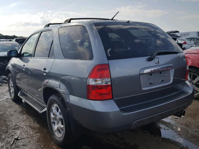 2HNYD186X1H519540 - 2001 ACURA MDX TOURIN GRAY photo 3