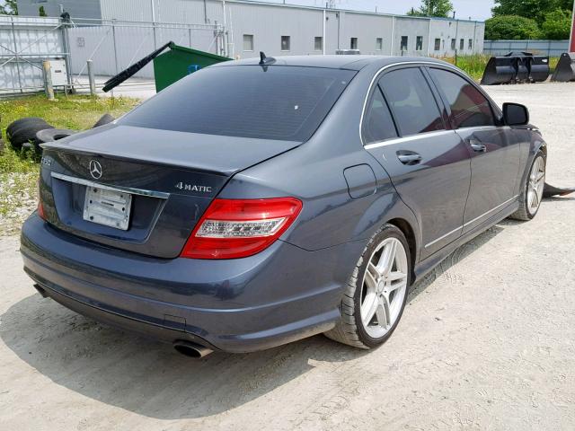 WDDGF87X99F305141 - 2009 MERCEDES-BENZ C 350 4MAT GRAY photo 4