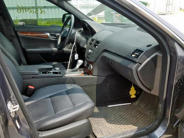 WDDGF87X99F305141 - 2009 MERCEDES-BENZ C 350 4MAT GRAY photo 5