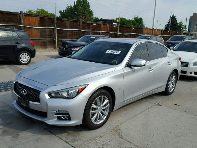 JN1BV7AR7EM694950 - 2014 INFINITI Q50 BASE SILVER photo 2