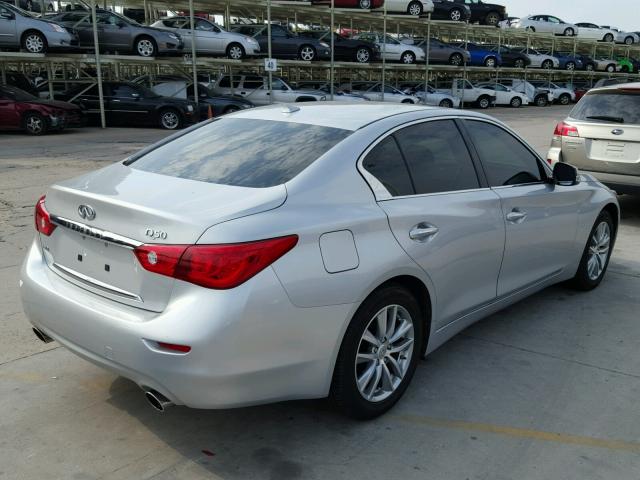 JN1BV7AR7EM694950 - 2014 INFINITI Q50 BASE SILVER photo 4