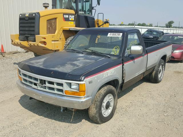 1B7GG26X1MS333666 - 1991 DODGE DAKOTA TWO TONE photo 2