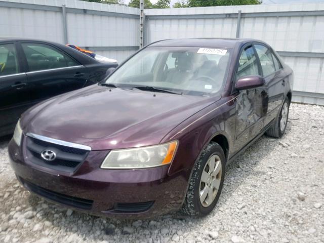 5NPET46C56H057215 - 2006 HYUNDAI SONATA GL PURPLE photo 2