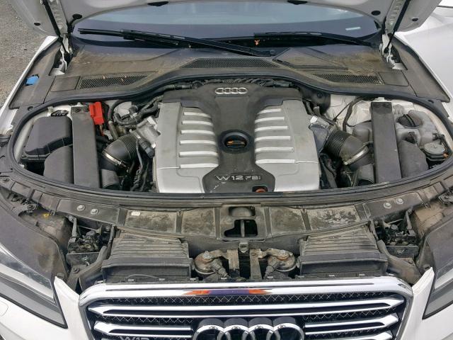 WAUR4AFD4EN002563 - 2014 AUDI A8 L QUATT WHITE photo 7