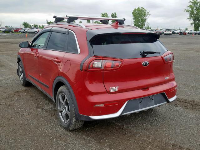 KNDCC3LC9J5135896 - 2018 KIA NIRO EX RED photo 3