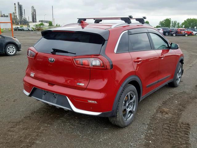 KNDCC3LC9J5135896 - 2018 KIA NIRO EX RED photo 4