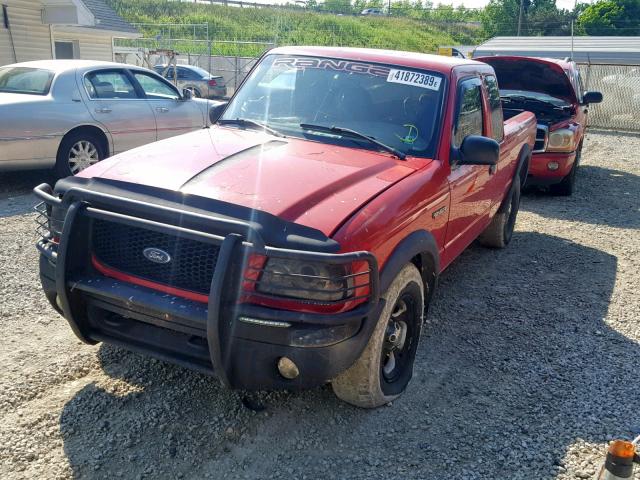 1FTZR15U41PA16211 - 2001 FORD RANGER SUP RED photo 2