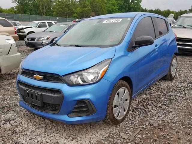 KL8CB6SA7HC771431 - 2017 CHEVROLET SPARK LS BLUE photo 2