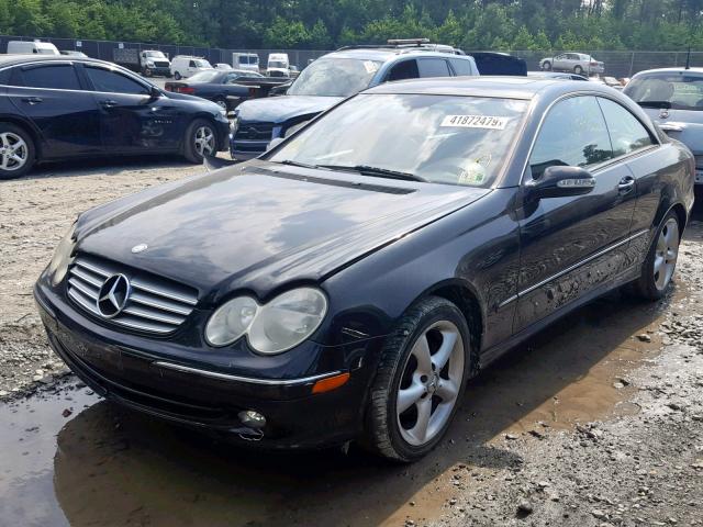 WDBTJ65J55F163910 - 2005 MERCEDES-BENZ CLK 320C BLACK photo 2