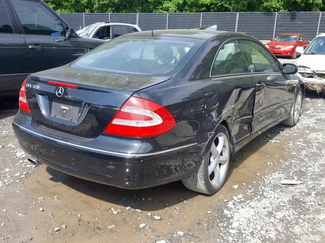 WDBTJ65J55F163910 - 2005 MERCEDES-BENZ CLK 320C BLACK photo 4