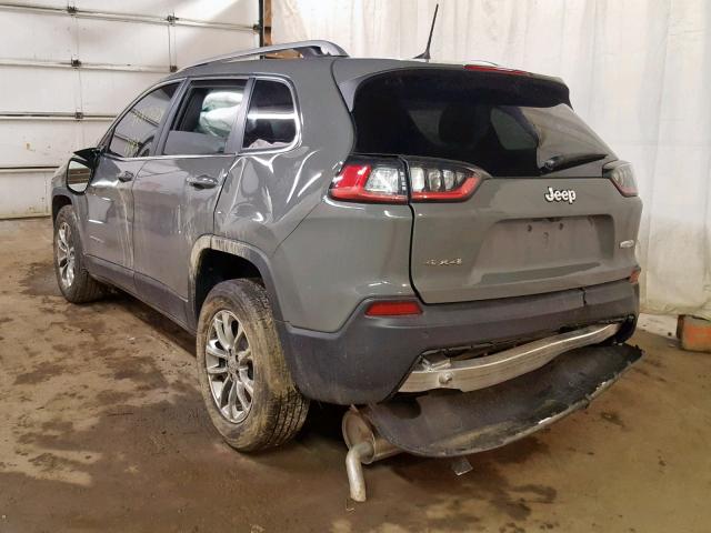 1C4PJMLB2KD364318 - 2019 JEEP CHEROKEE L GRAY photo 3