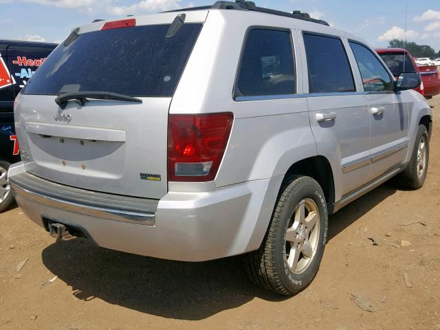 1J8HR58P87C532072 - 2007 JEEP GRAND CHER SILVER photo 4