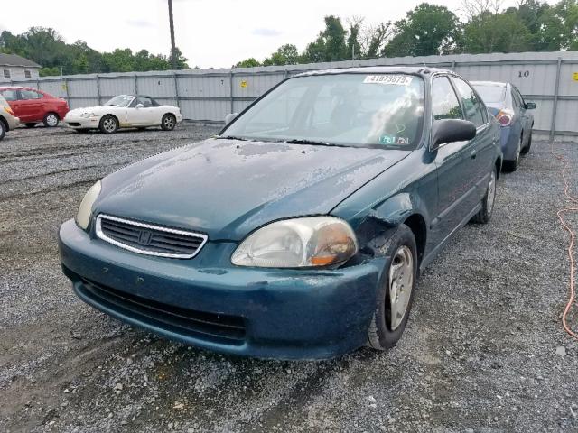 2HGEJ6671VH589333 - 1997 HONDA CIVIC LX BLUE photo 2