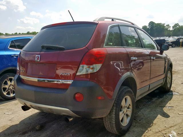 3GSDL43N18S680524 - 2008 SATURN VUE XE RED photo 4