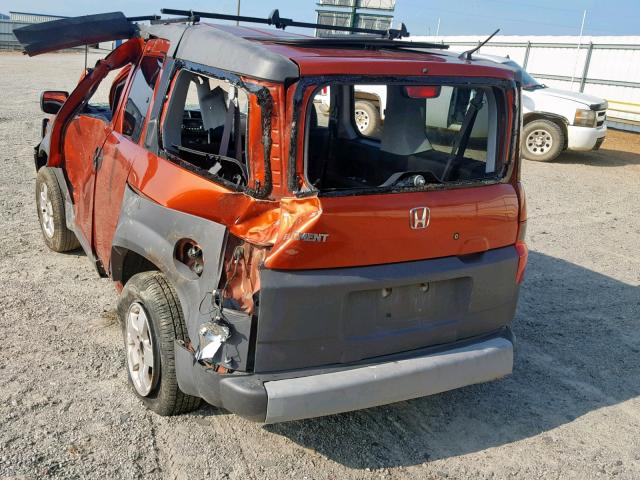 5J6YH27583L052773 - 2003 HONDA ELEMENT EX ORANGE photo 3