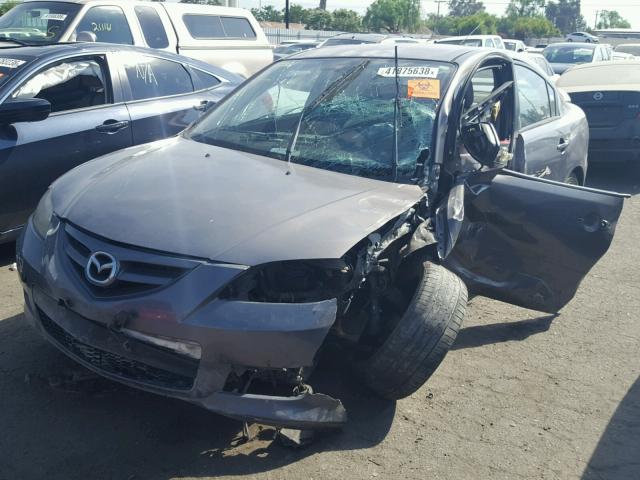 JM1BK324571611540 - 2007 MAZDA 3 S GRAY photo 2