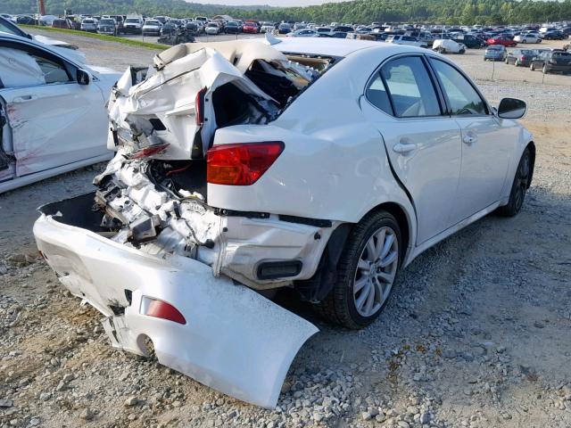 JTHCK262785020948 - 2008 LEXUS IS 250 WHITE photo 4