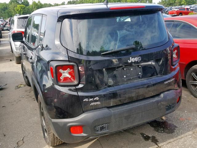 ZACCJBAT7FPB42976 - 2015 JEEP RENEGADE S შავი ფოტო 3