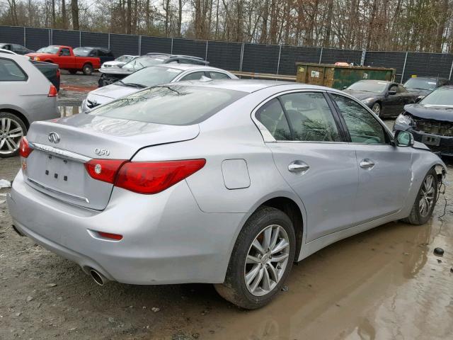 JN1BV7AP2FM347655 - 2015 INFINITI Q50 BASE SILVER photo 4