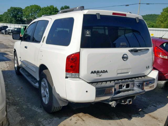 5N1AA08A56N700442 - 2006 NISSAN ARMADA SE WHITE photo 3