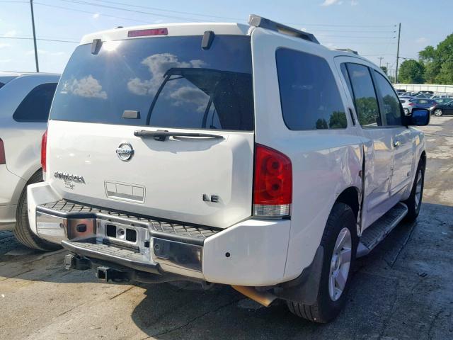 5N1AA08A56N700442 - 2006 NISSAN ARMADA SE WHITE photo 4