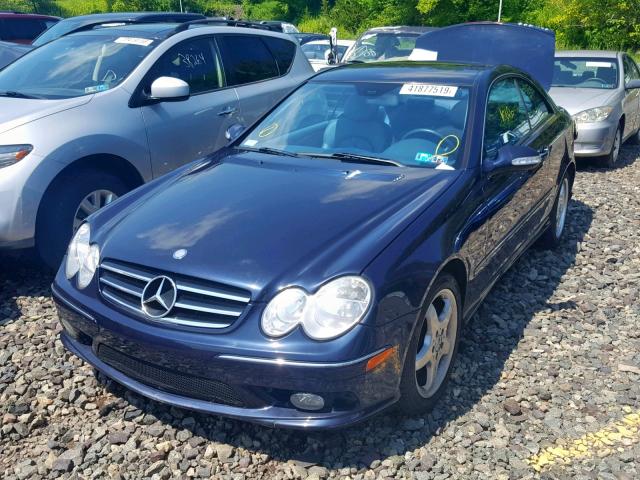 WDBTJ75J83F049760 - 2003 MERCEDES-BENZ CLK 500 BLUE photo 2