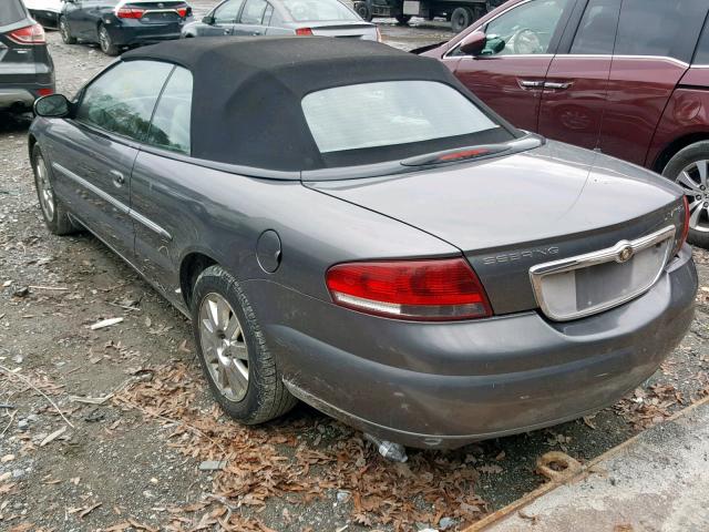 1C3EL65RX5N652775 - 2005 CHRYSLER SEBRING LI GRAY photo 3