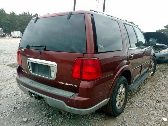 5LMFU27R23LJ04774 - 2003 LINCOLN NAVIGATOR BURGUNDY photo 4