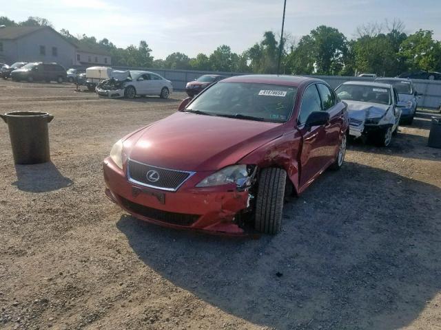 JTHBE262775013547 - 2007 LEXUS IS 350 RED photo 2