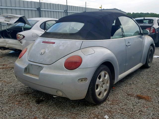 3VWCK21Y03M304161 - 2003 VOLKSWAGEN NEW BEETLE ვერცხლისფერი ფოტო 4
