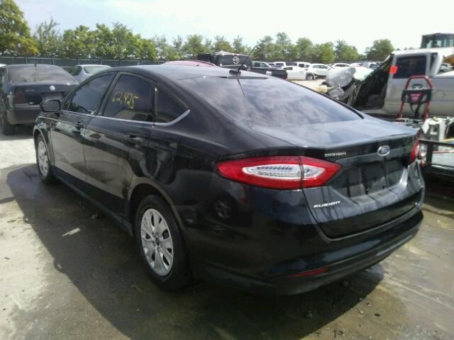 3FA6P0G78ER336906 - 2014 FORD FUSION S BLACK photo 3