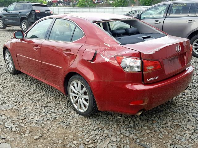 JTHCK262962006936 - 2006 LEXUS IS 250 RED photo 3