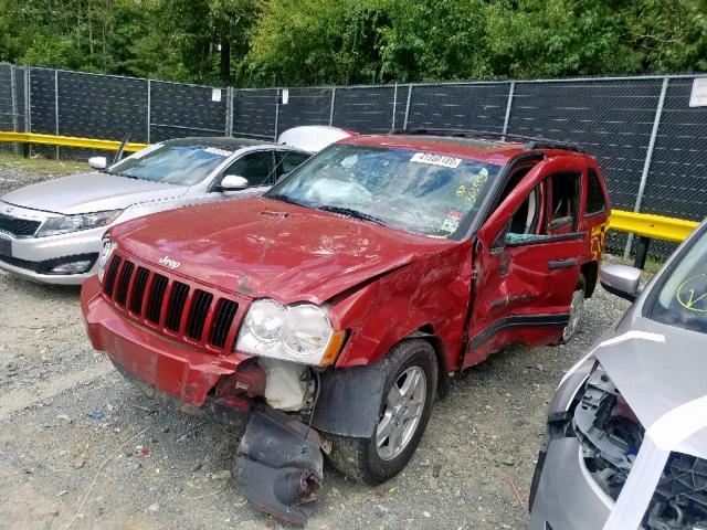 1J4GR48K55C711520 - 2005 JEEP GRAND CHER RED photo 2