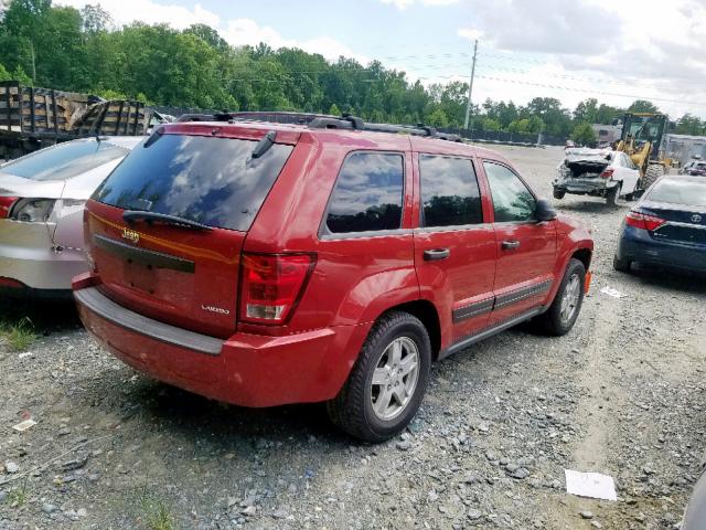 1J4GR48K55C711520 - 2005 JEEP GRAND CHER RED photo 4