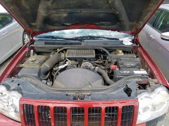 1J4GR48K55C711520 - 2005 JEEP GRAND CHER RED photo 7