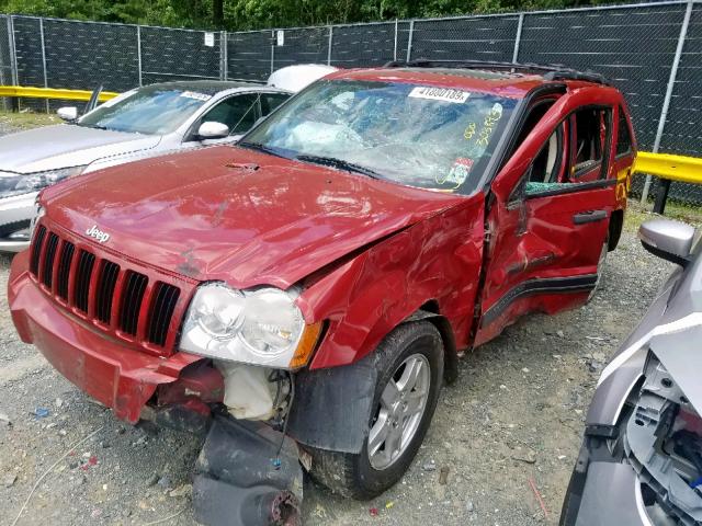 1J4GR48K55C711520 - 2005 JEEP GRAND CHER RED photo 9