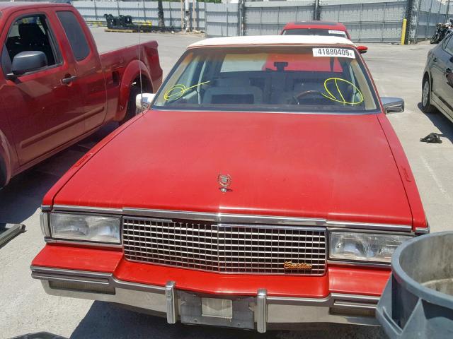 1G6CD1185H4337038 - 1987 CADILLAC DEVILLE RED photo 10