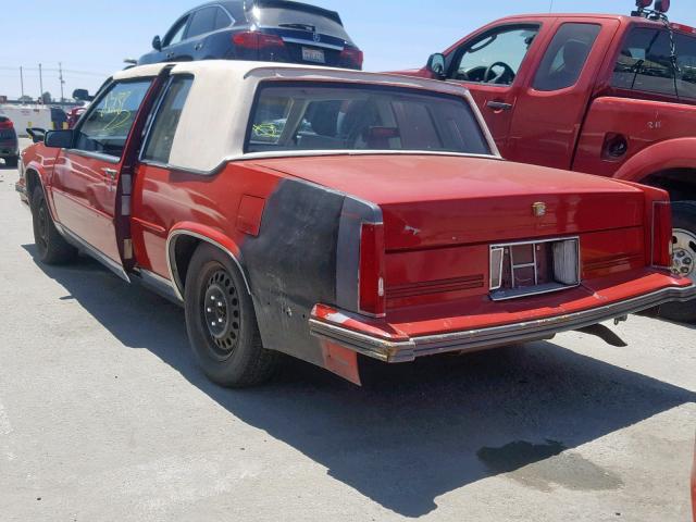 1G6CD1185H4337038 - 1987 CADILLAC DEVILLE RED photo 3