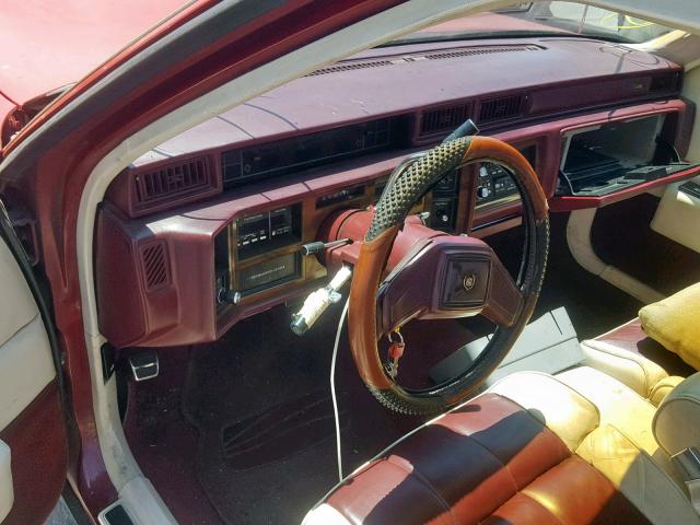1G6CD1185H4337038 - 1987 CADILLAC DEVILLE RED photo 9