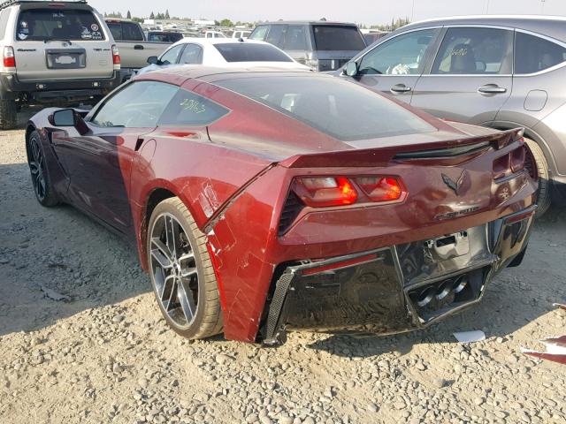 1G1YL2D71G5105679 - 2016 CHEVROLET CORVETTE S BURGUNDY photo 3