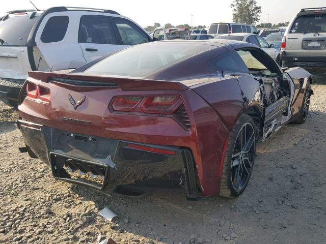 1G1YL2D71G5105679 - 2016 CHEVROLET CORVETTE S BURGUNDY photo 4