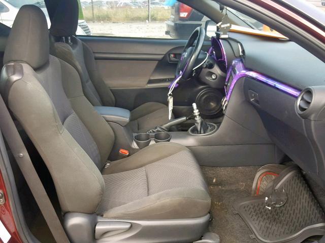 JTKJF5C72C3037264 - 2012 TOYOTA SCION TC მუქწითელი ფოტო 5