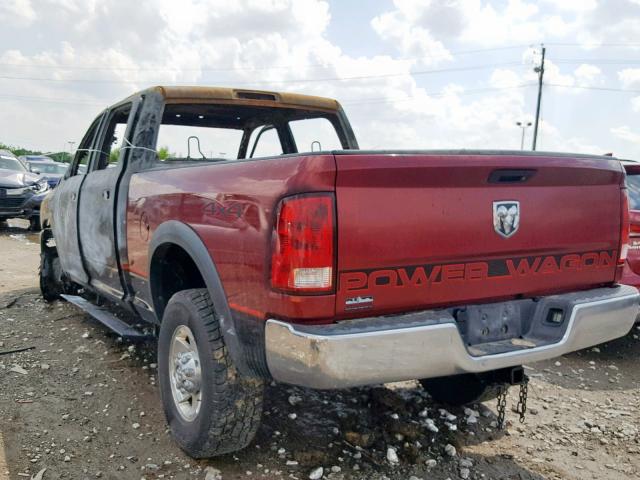 3D7TT2CT7BG550595 - 2011 DODGE RAM 2500 MAROON photo 3