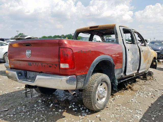 3D7TT2CT7BG550595 - 2011 DODGE RAM 2500 MAROON photo 4