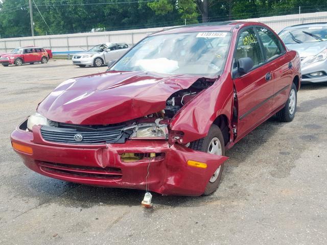 JM1BB1414T0333592 - 1996 MAZDA PROTEGE DX RED photo 2