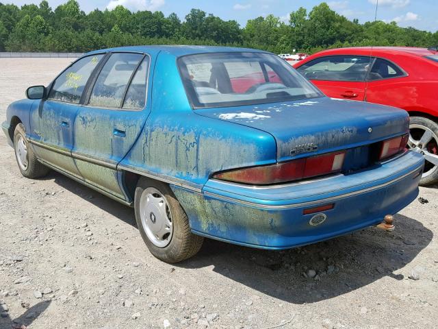 1G4NV54N4PC250548 - 1993 BUICK SKYLARK CU BLUE photo 3